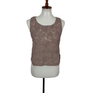 Tildon Pink Lace Sleeveless Blouse Medium Romantic Feminine Cottagecore